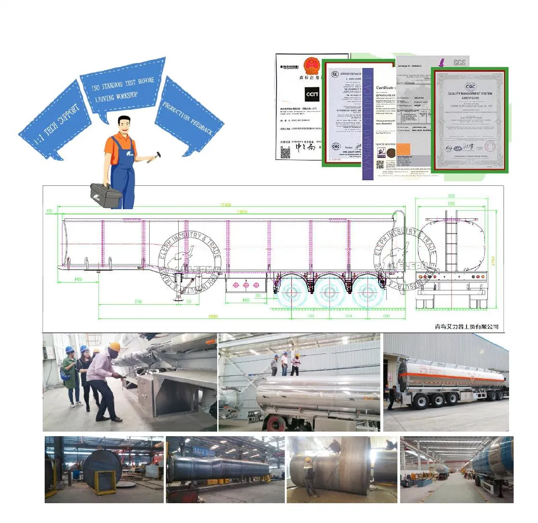 45000 Liter Fuel Tanker Trailer Oil Tank Trailer 3-Axles Fuel Trailer for Sale