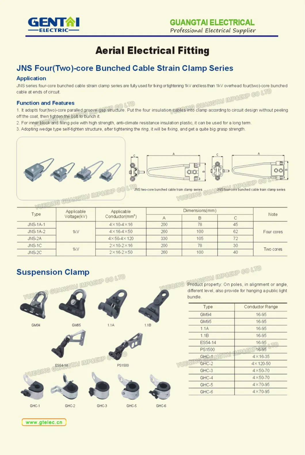 2 Core Llv ABC Conductor Suspension Clamp for Overhead Line