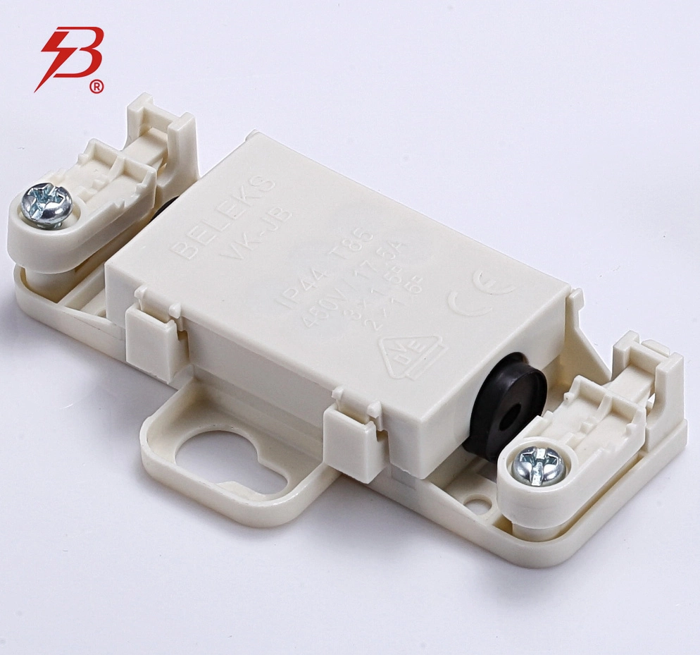 IP44 2 Way Plastic Waterproof Electrical Junction Box for 450V 17.5A Terminal Block