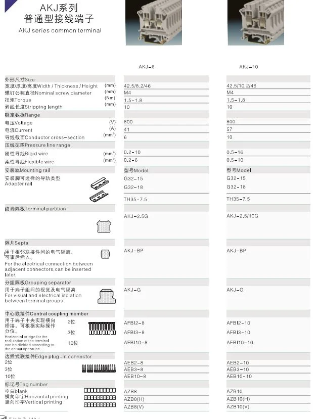 Distribution Box Block on DIN Rail One in Multi out Power Universal Electric Wire Connector Junction Box Terminal Block