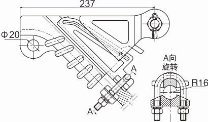 Transmission Aluminum Tension Clamp Wedge Type Strain