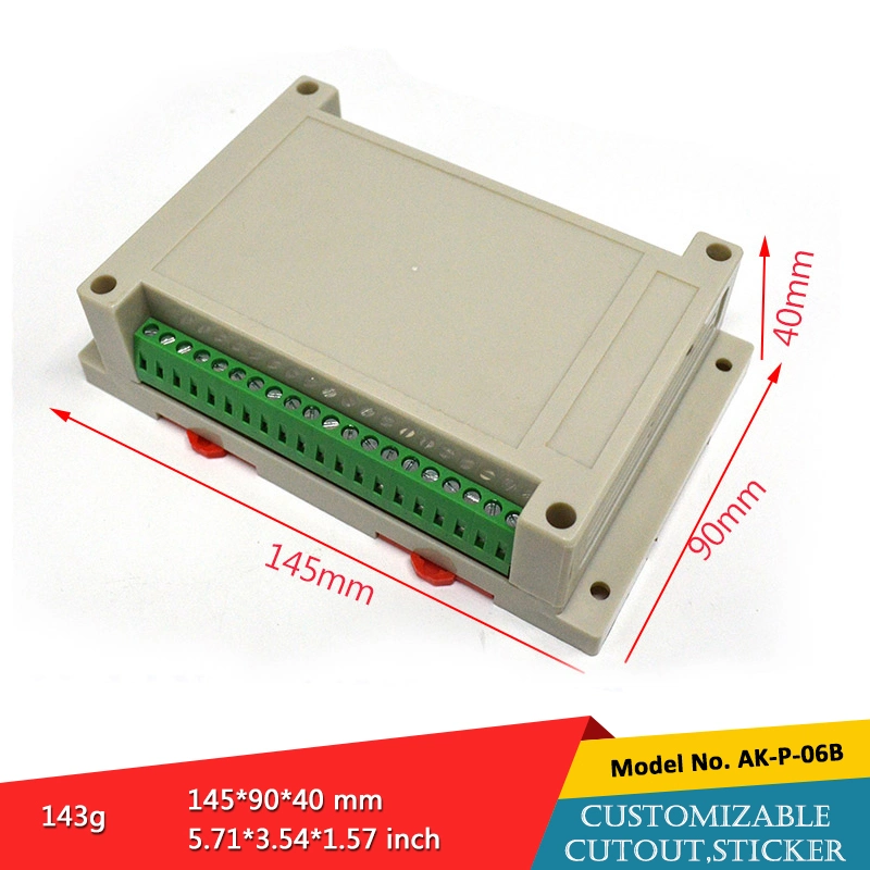 DIN Rail Plastic Junction Box for Electronics Terminal Block