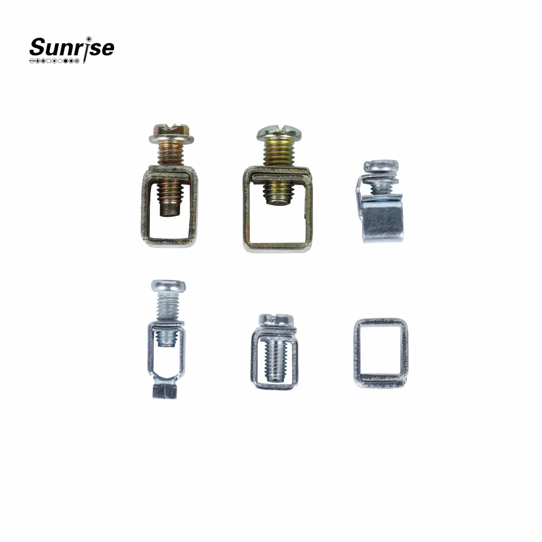 China Factory Popular Socket Parts PCB Brass Terminal Screw with Terminal Cage Wiring Brass Earth Terminal Connector Terminal Box with Screw