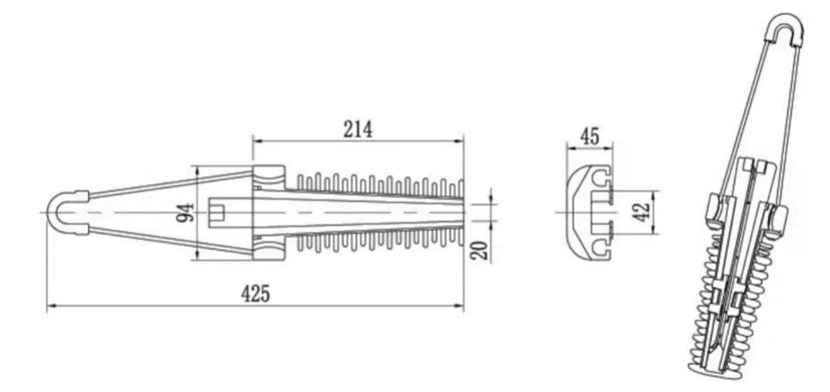 PA2000 Wedge Type Tension Clamp 12-15mm