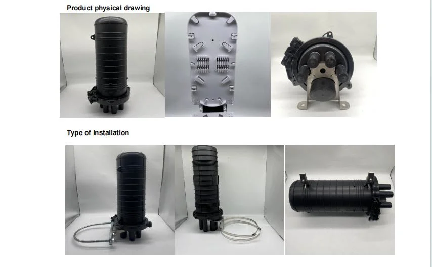 Fiber Optic Splice Closure Box for Optic Cable Joints IP68 PP 24 48 Port Enclosure Fiber Optic Splice Closure