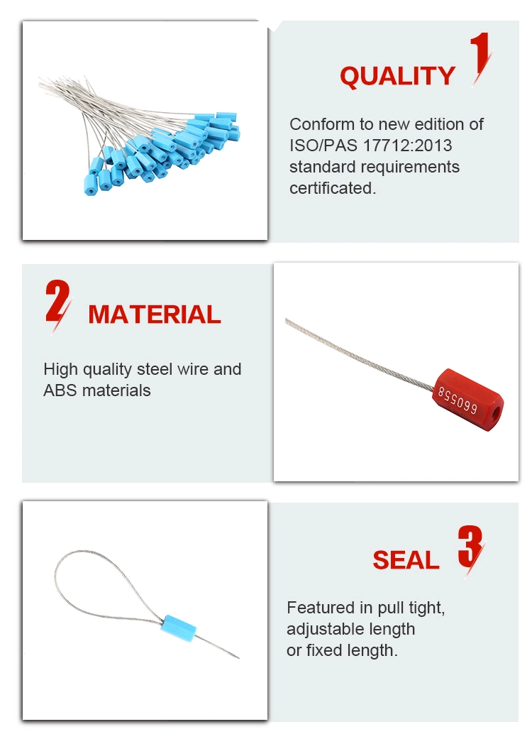 Tightening Anti-Proof and Anti-Counterfeiting Adjustable Steel Wire Cable Seals
