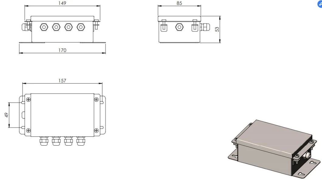 Waterproof Cable Joint Box Used for Platform Scales, Floor Scale