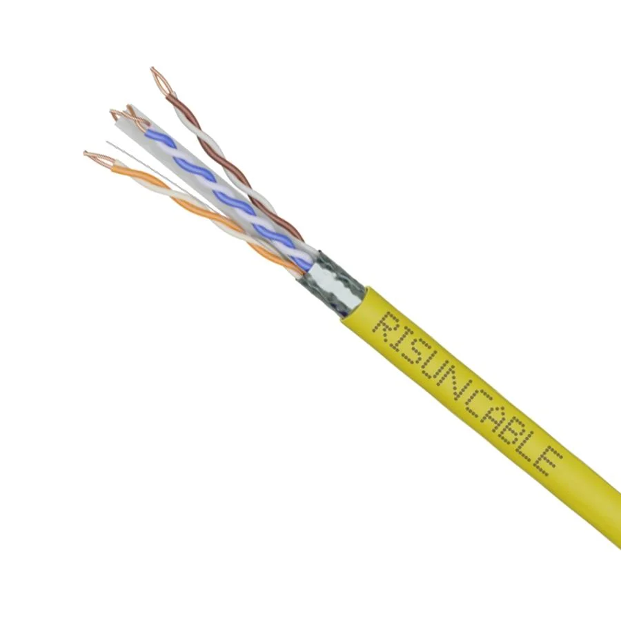 Bare Copper 4X2X23AWG CAT6 F/UTP PVC Enthenet FTP Cable LAN Network 1000FT Pullbox