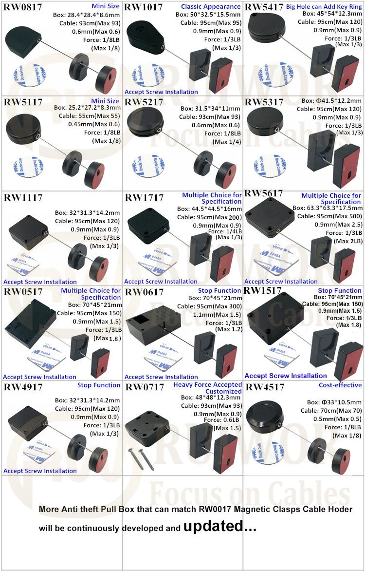 Heart-Shaped Security Display Pull Box Plus Magnetic Clasps Cable Holder