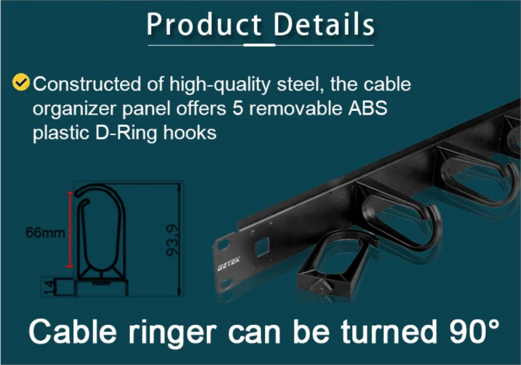 Gcabling Netwrok Cable Manager System with Plastic Rings