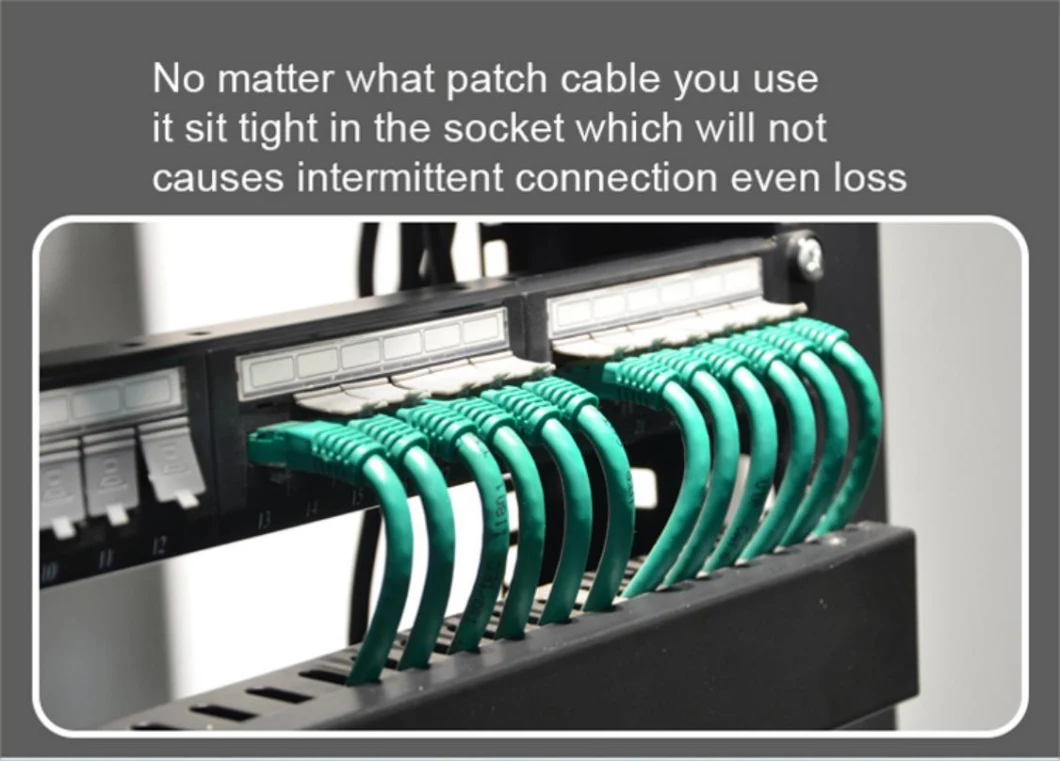 Gcabling Factory 24 Port Cat5e Cat 6 CAT6 UTP Patch Panel Rack 24 Port Patch Panel