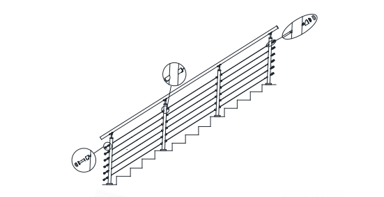 Cable Wire Railing Systems Hardwares for Deck Stair Railing