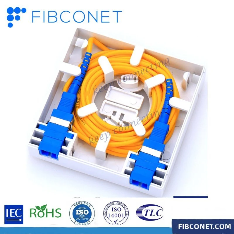 FTTH Fiber Optic Sc Terminal Box Corning Compatible Mini Junction Box Wall Outlet Box