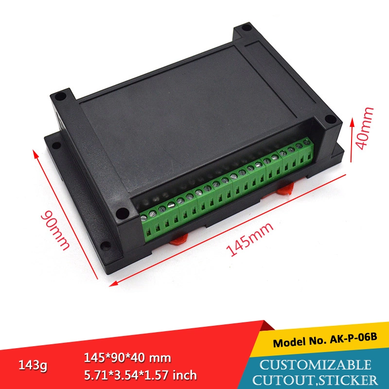 DIN Rail Plastic Junction Box for Electronics Terminal Block