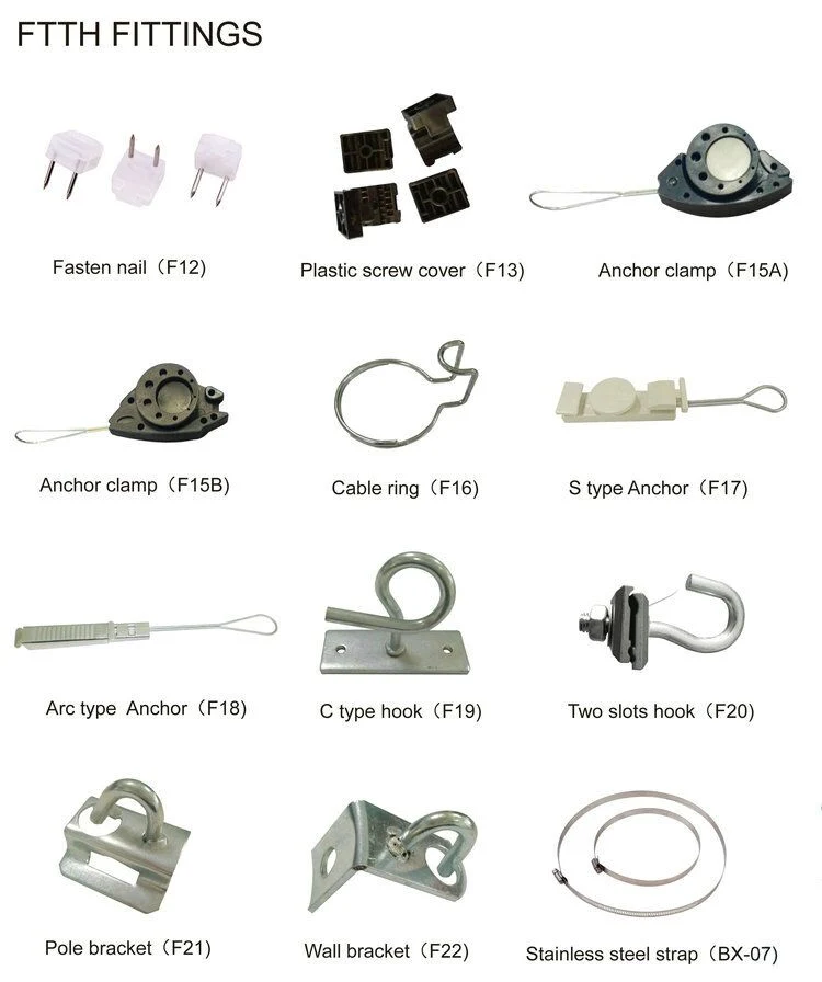 FTTH Cable Fish Anchoring Suspension Drop Wire Clamps