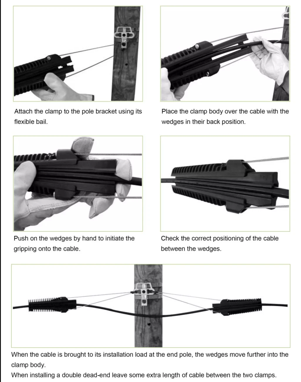 FTTH Fiber Suspension Dead End Cable Nylon Optica Fiber Optic Anchor Clamp