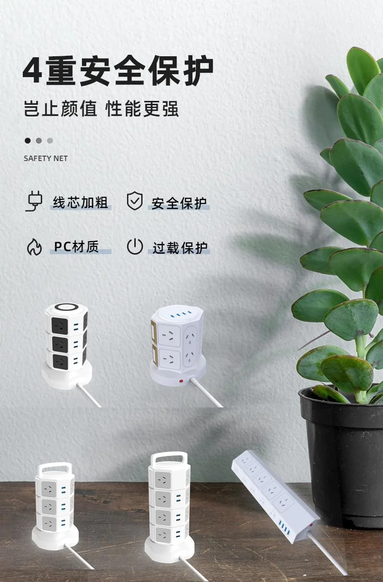 CE Certificate 12 Outlet SAA Surge Protector Extension Socket