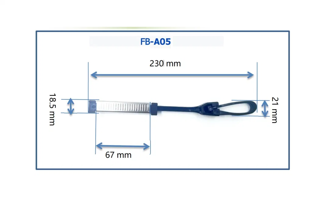 FTTH High Tension Strength Plastic Metal Wire Cable Optical Fiber Optic Drop Cable Clamp