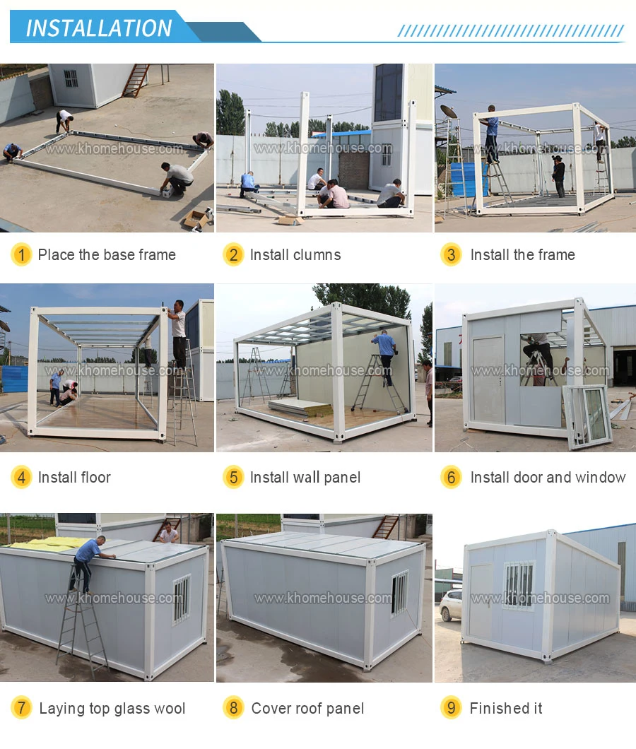 Prefabricated Living Unit 20FT Expandable Modular Shipping Container House for Construction Site