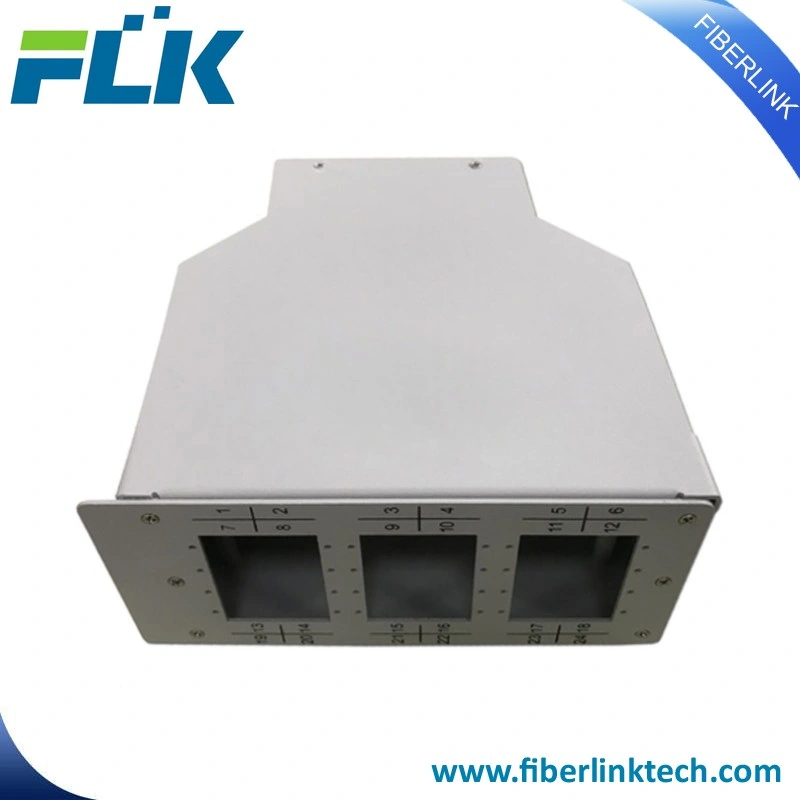 Mini Patch Panel ODF 24*Sc Ports LC FC St DIN Rail Mounted Splice Closure Junction Metal Fiber Terminal Box