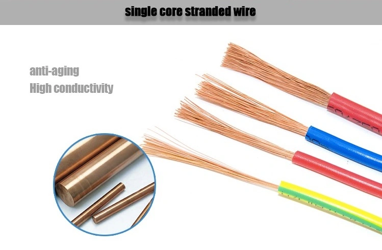 PVC Insulated Stranded Wire for Grounding Flexible Solid Stranded Copper Aluminium PVC Insulated Electric Wire