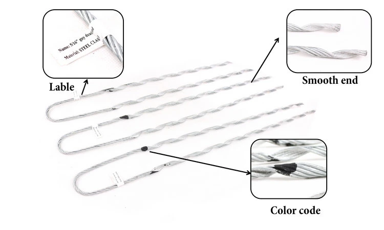 Cable Wire Preformed Guy Grip Dead End Cable Clamp