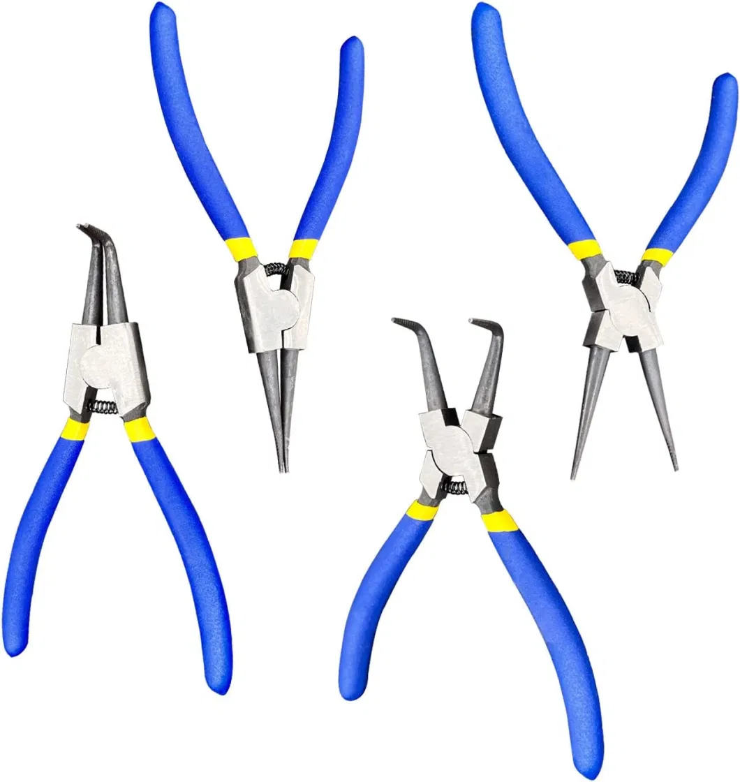 American Type 5-Inch Bent Chain Nose Pliers Jewelry Long Needle-Nose 45 Angled Pliers5