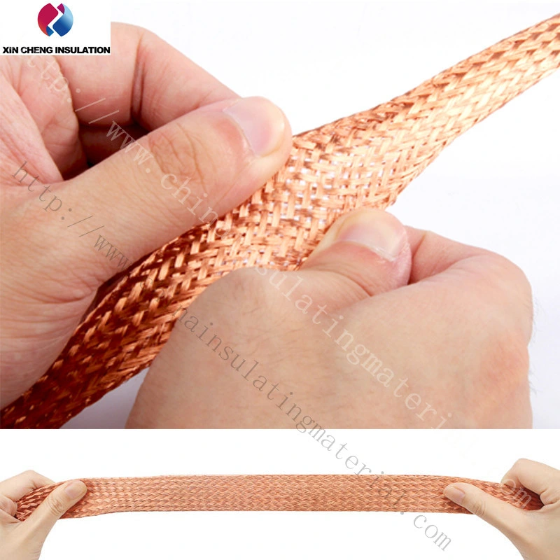 Diameter 0.15mm Copper Flexible Connector Flat Braided Wire Grounding Wire