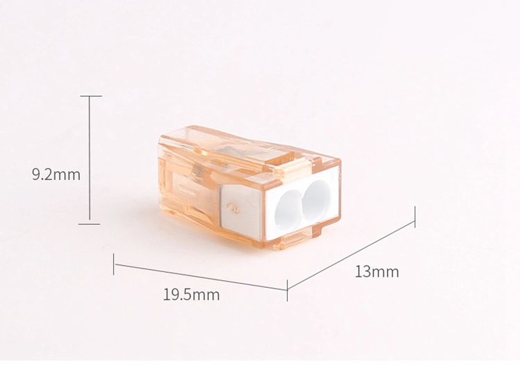 Push in Wire Connector for Junction Boxes Pct-102b/773-602 4mm2 Big Wire Capacity 2 Way Fast Terminal Block Connector