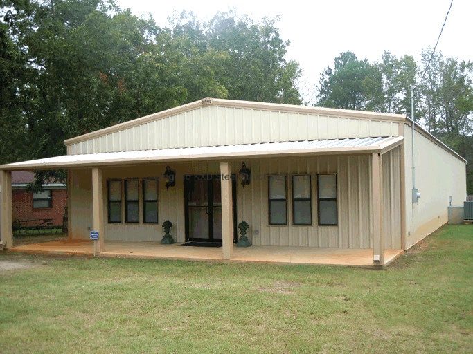 Single Storey Light Steel Structure Prefab House for Rural Area Sale