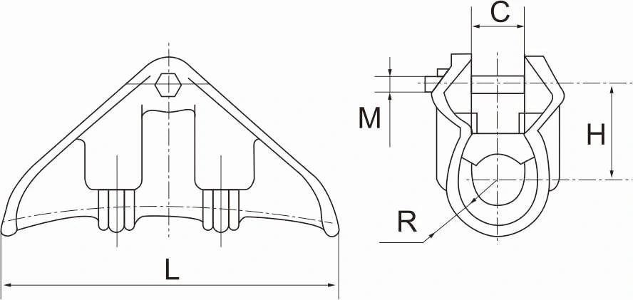 Aluminium Alloy Support Cable Bag Type Suspension Clamp Overhead Line