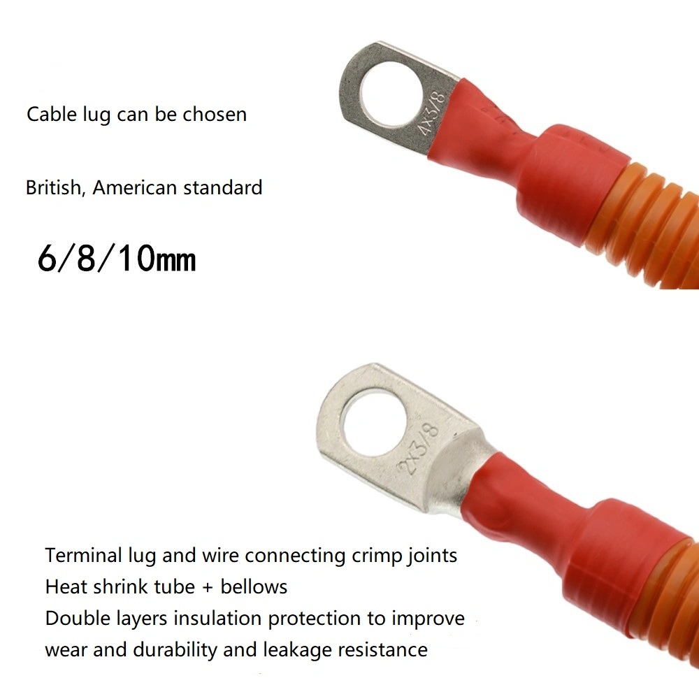 Bridge Ground Wire 4AWG Pure Copper Connection Wire Bellows 20mm2 Cables Flame Retardancy Inch Fittings Marine Battery Cable