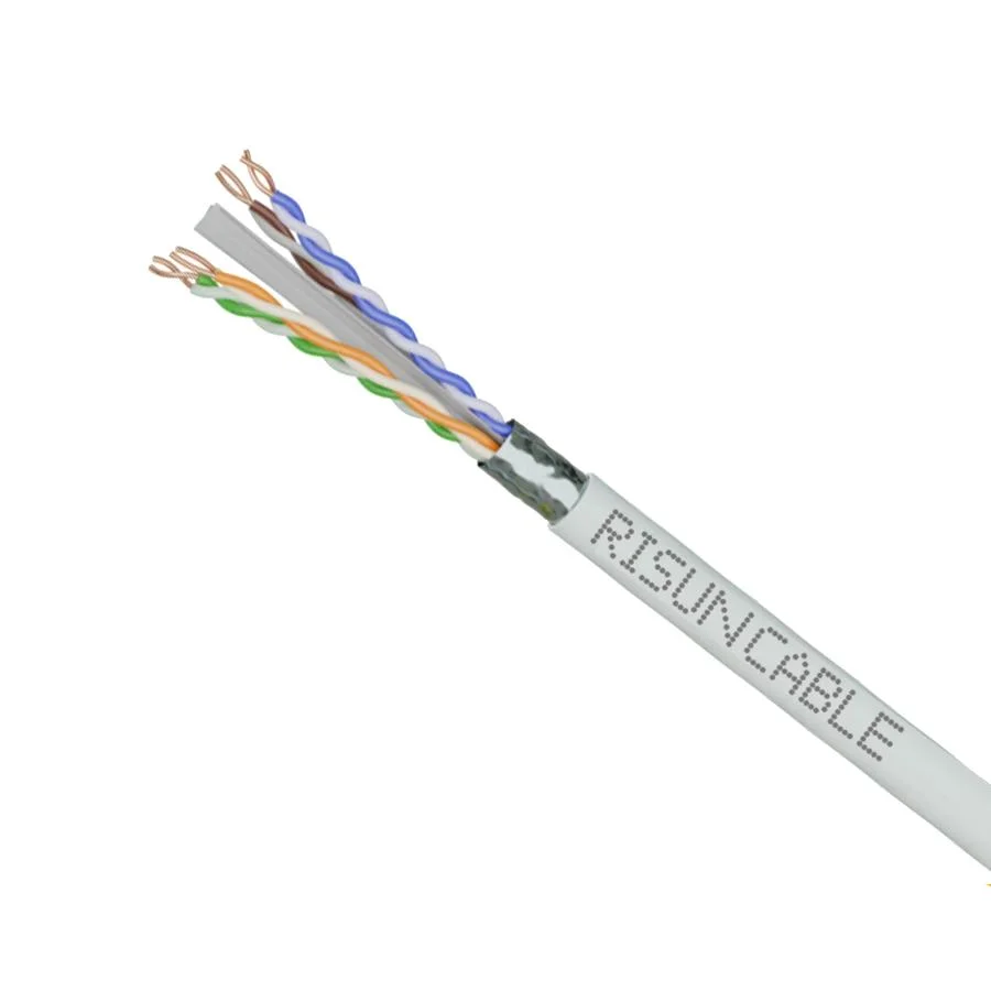 Bare Copper 4X2X23AWG CAT6 F/UTP PVC Enthenet FTP Cable LAN Network 1000FT Pullbox