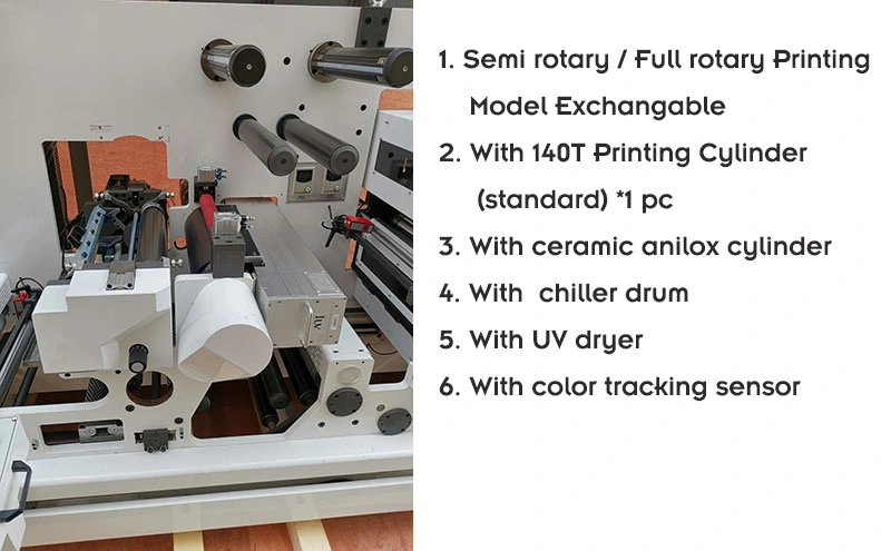 Full Rotary Semi Rotary Exchangable Flexo Printing Die Cutting Slitting Machine for Adhesive Labels