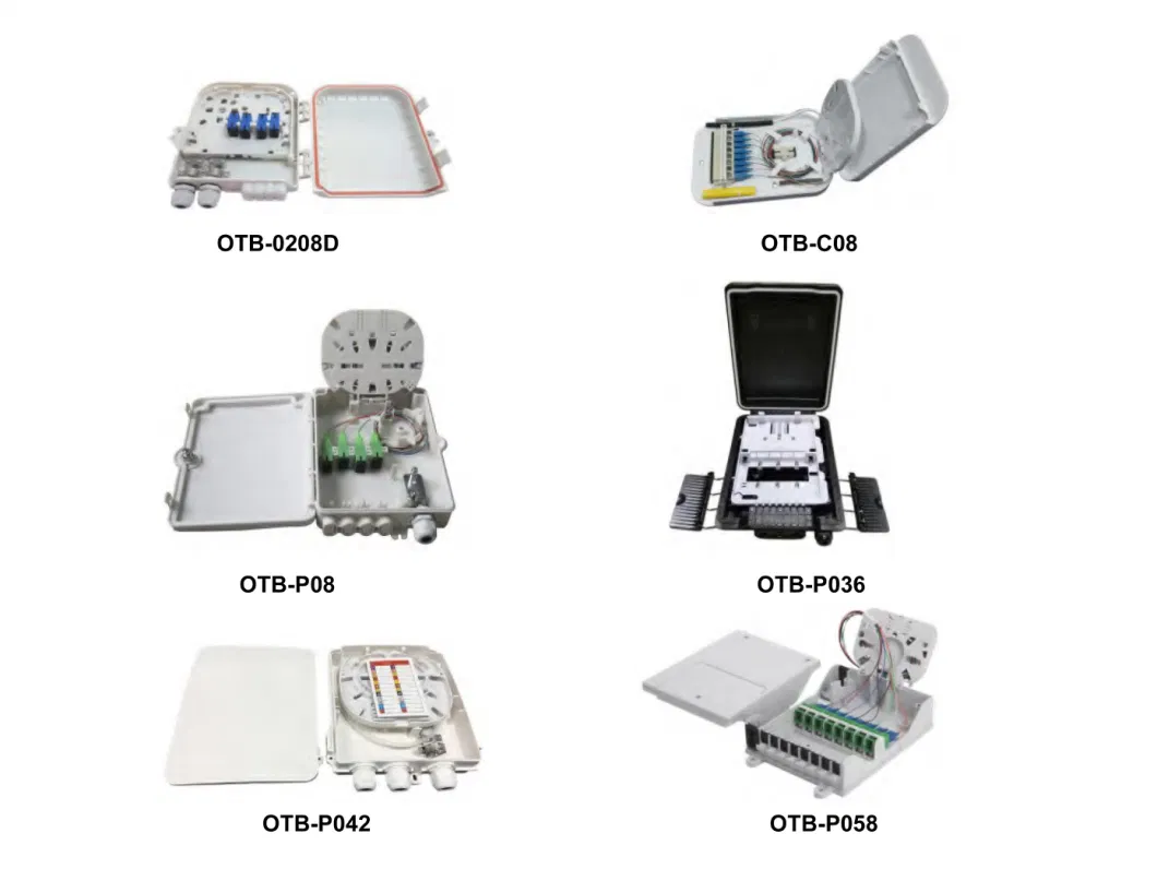 FTTH Drop Cable Box 4 Sc Simplex 4 Fibers Optical Fiber Terminal Box