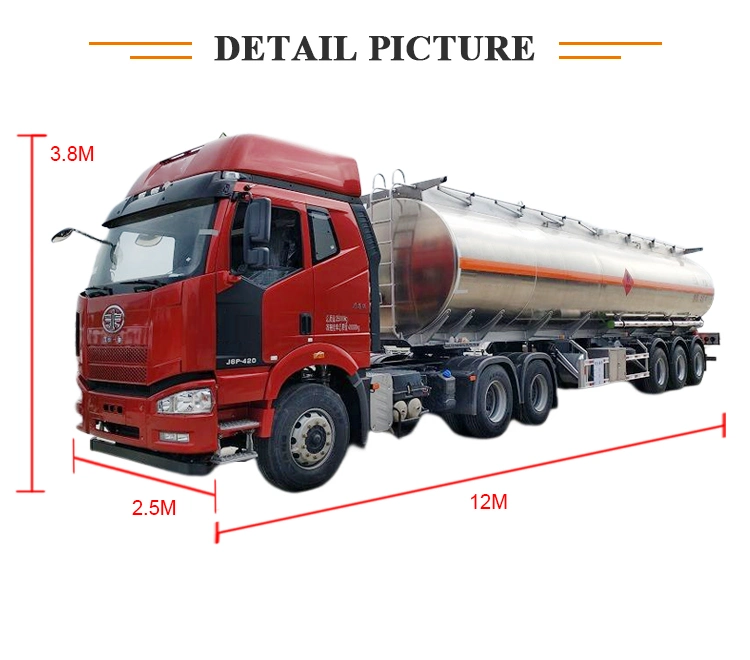 45000 Liter Fuel Tanker Trailer Oil Tank Trailer 3-Axles Fuel Trailer for Sale