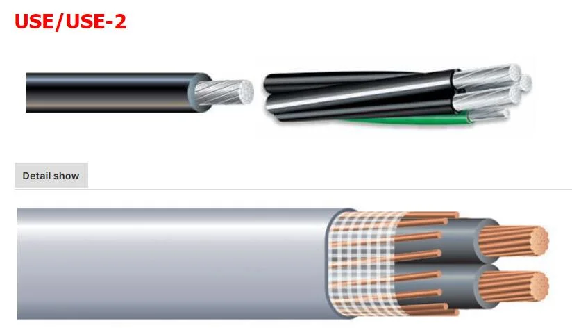 Multi-Core Service Cable with UL854 Approved Seu Aluminum Copper with Factory Price PVC XLPE Cables