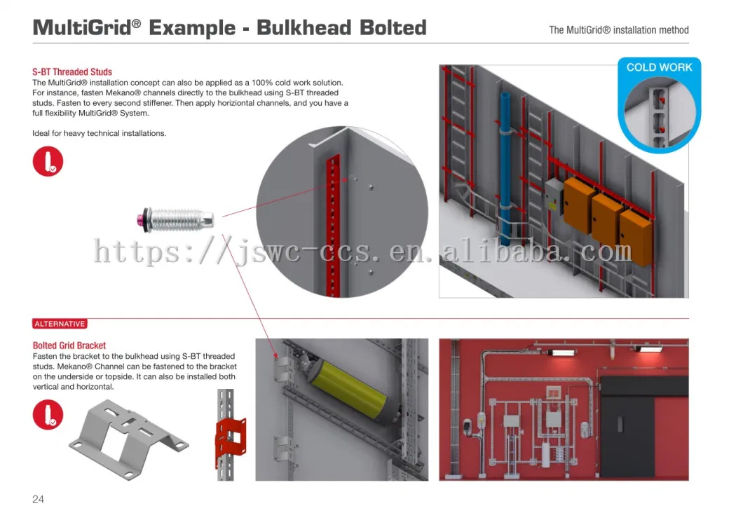 Outdoor Fire Rated Proof Cable Ladder Rack Zinc Coated 80um Tray Support Systems Price List 2019 with Various Dimensions