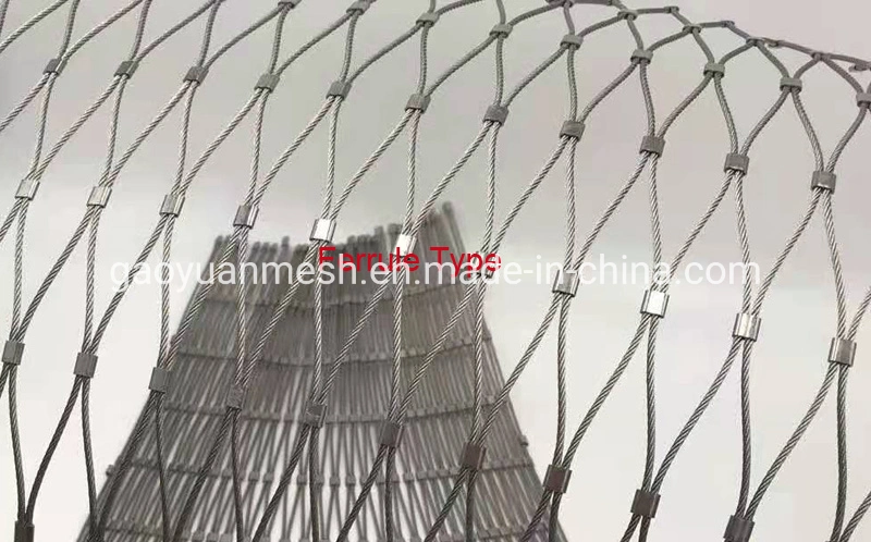 Stainless Steel 304 316 Rope Mesh/Cable Mesh for Railing Filling Wire Netting