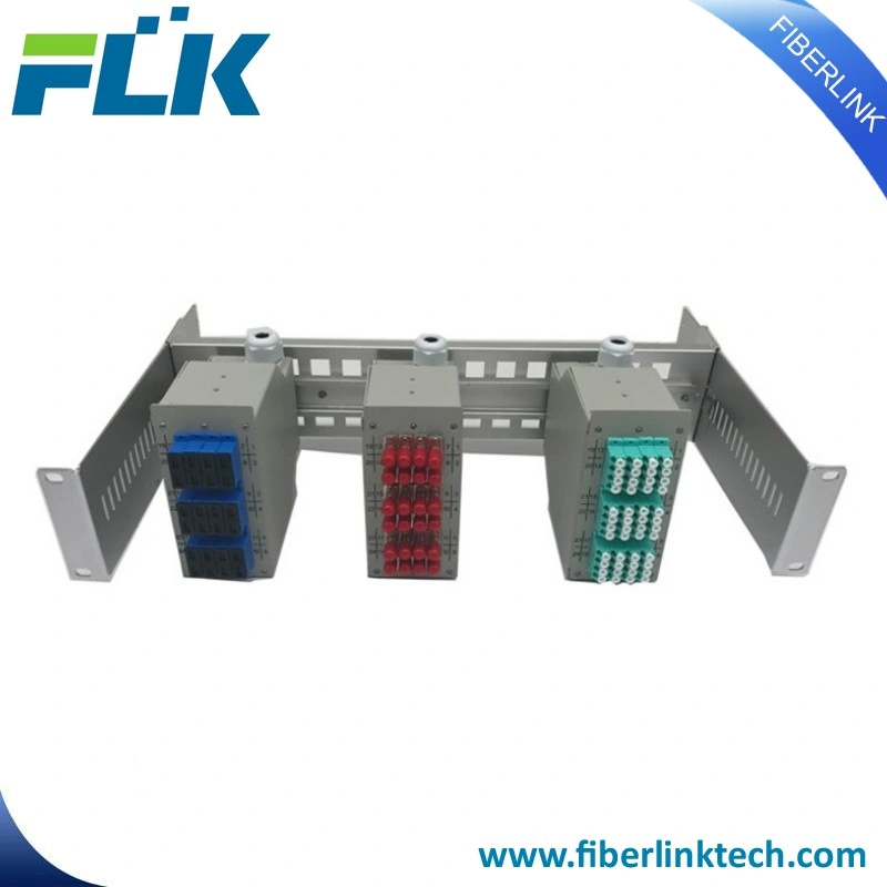 Mini Patch Panel ODF 24*Sc Ports LC FC St DIN Rail Mounted Splice Closure Junction Metal Fiber Terminal Box