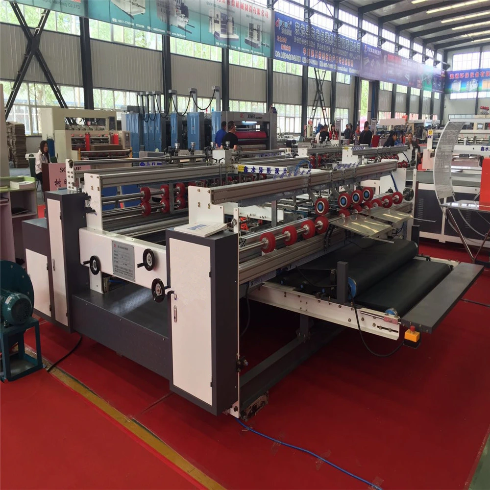 Semiautomatic Paper Box Folder Gluer Gluing Machine