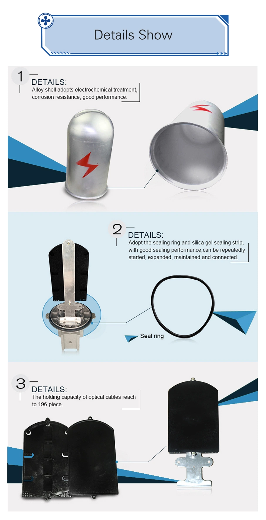 Factory Fiber Optic Equipment Cap-Type Metal Joint Box for ADSS Cable Fittings