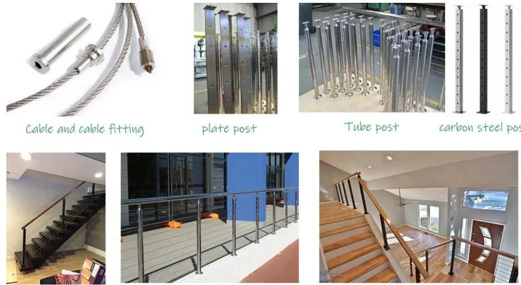Cable Railing Baluster Stainless Steel Foshan Cable Railing Hardware Horizontal Cable Railing