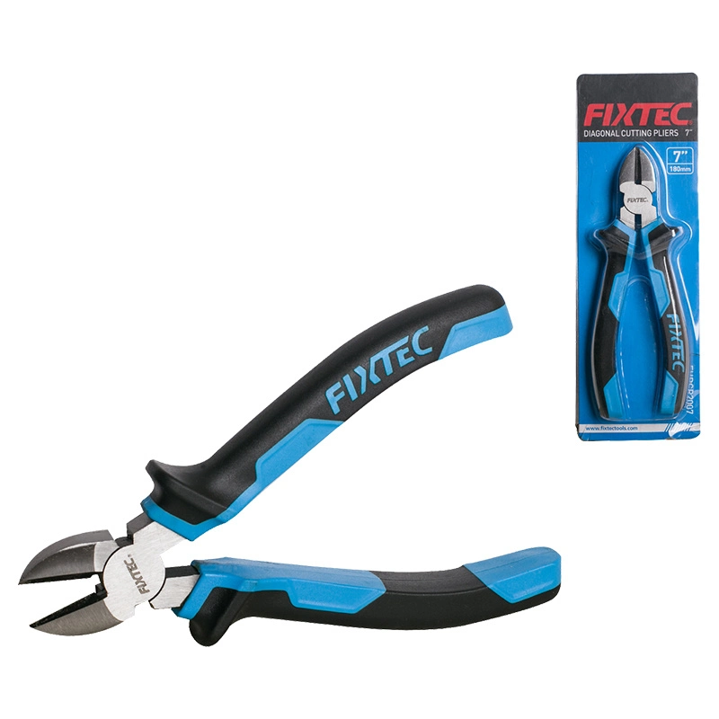 Fixtec Diagonal Cutting 6&prime;&prime; 7&prime;&prime; Multi-Purpose Pliers with Angled Head High-Leverage Design and Short Jaw