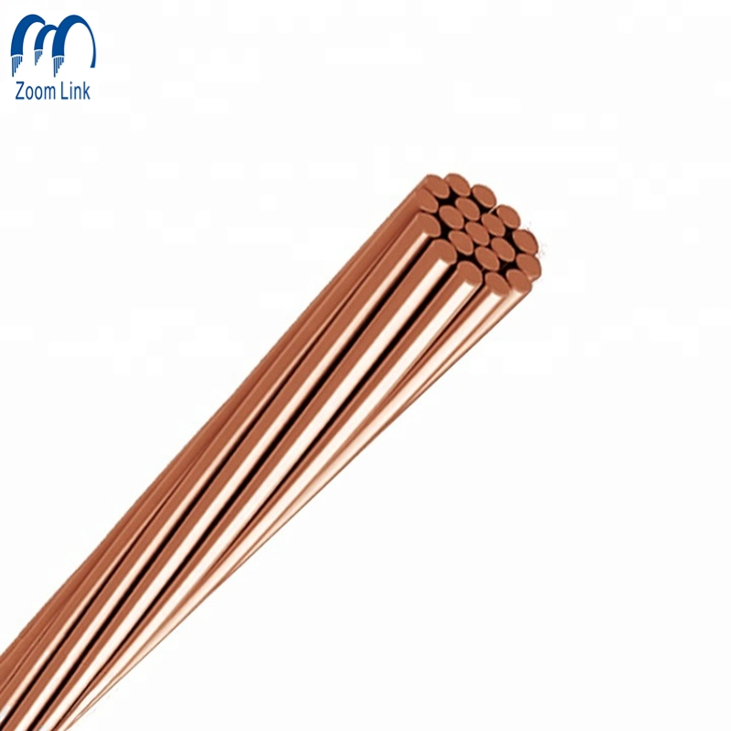 China Factory Ground Rod Conductor Wire Bare Copper Clad Steel Ground Stranded Wire