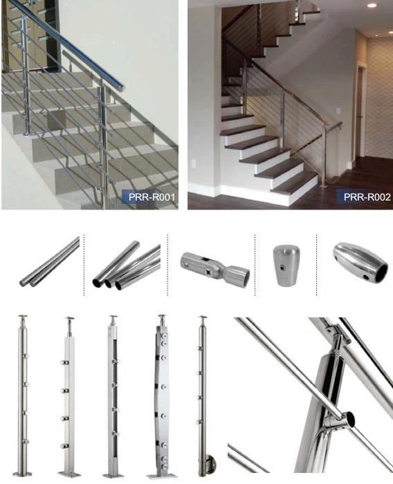 Metal Fence Stainless Steel Stairs Rails Cable Railing
