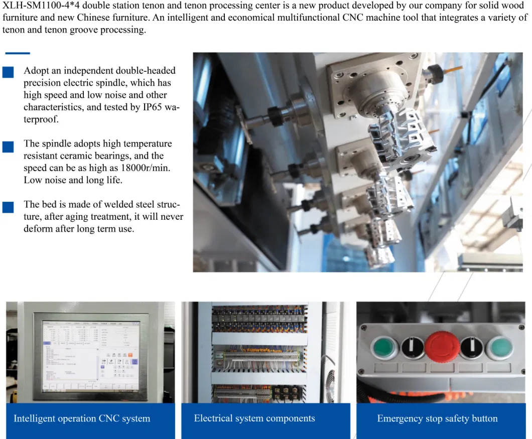 CNC Mortise and Tenon Joint Processing Center Woodworking Machine Mortise Tenon Work, Copy Shaping Machine CNC Lathe