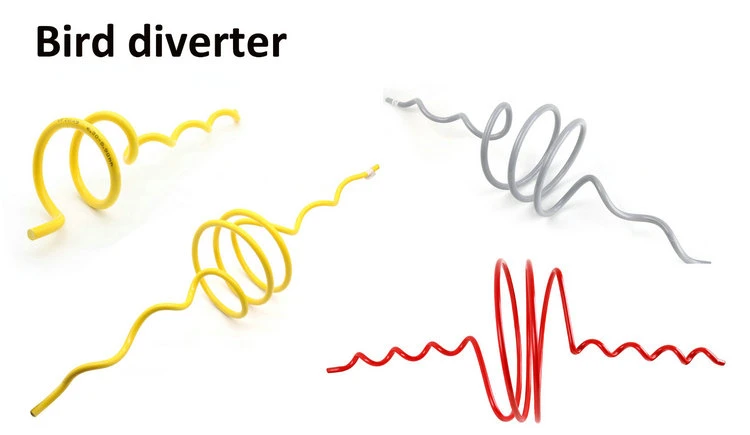 Hardware Fitting Preformed Yellow Swan Flight Diverter PVC Material