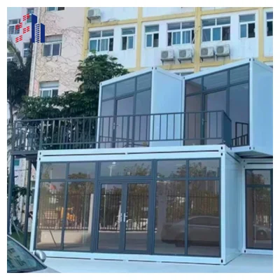  Kleines erweiterbares Containerhaus mit Anhänger auf Rädern