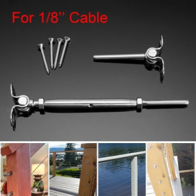 T316 Edelstahl Einstellbarer Winkel Kabelgeländer Hardware für 1/8 &amp; rsquor; Drahtgitter